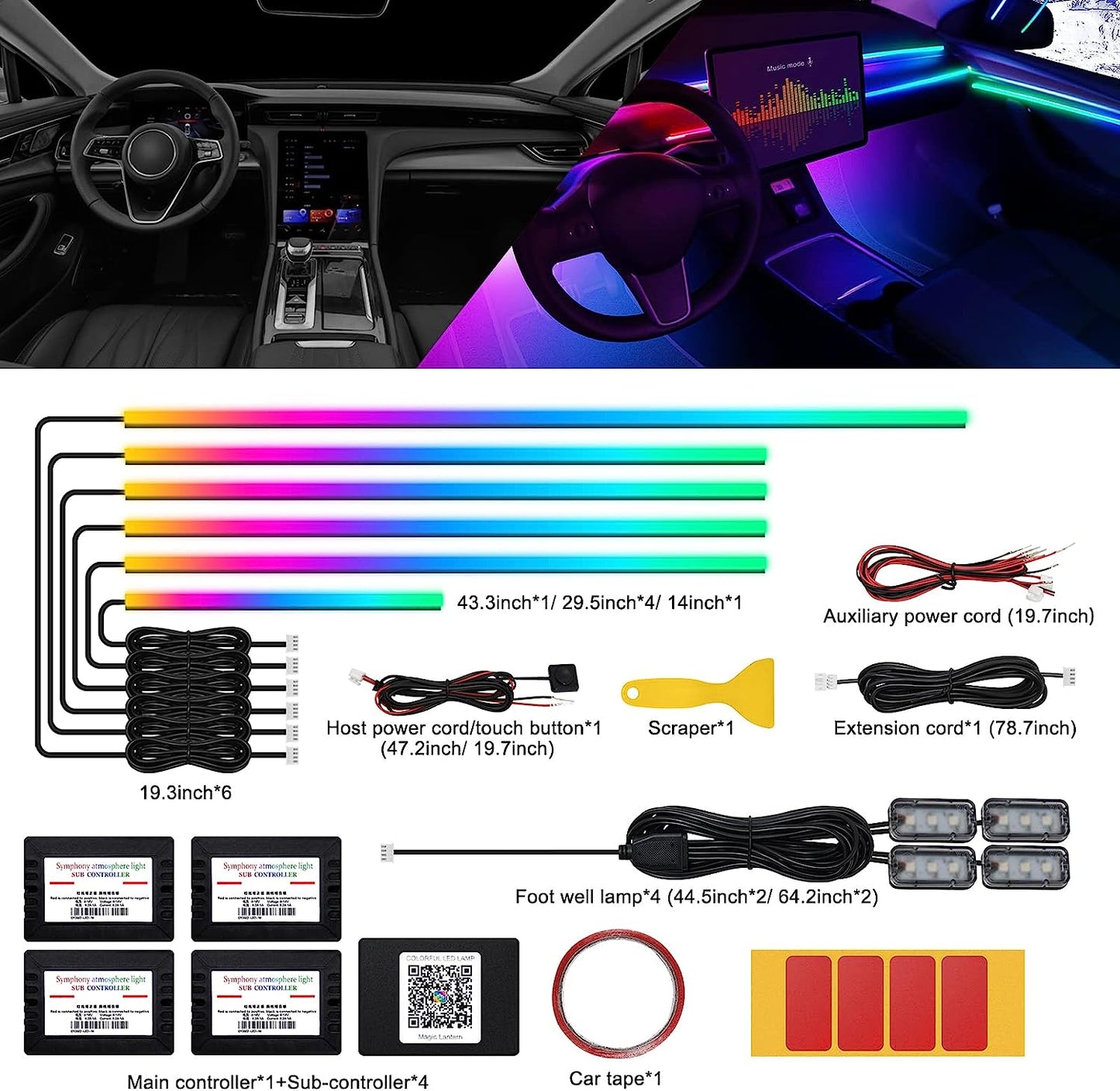 Interior Ambient Kit (Updated Version) 10-in-1