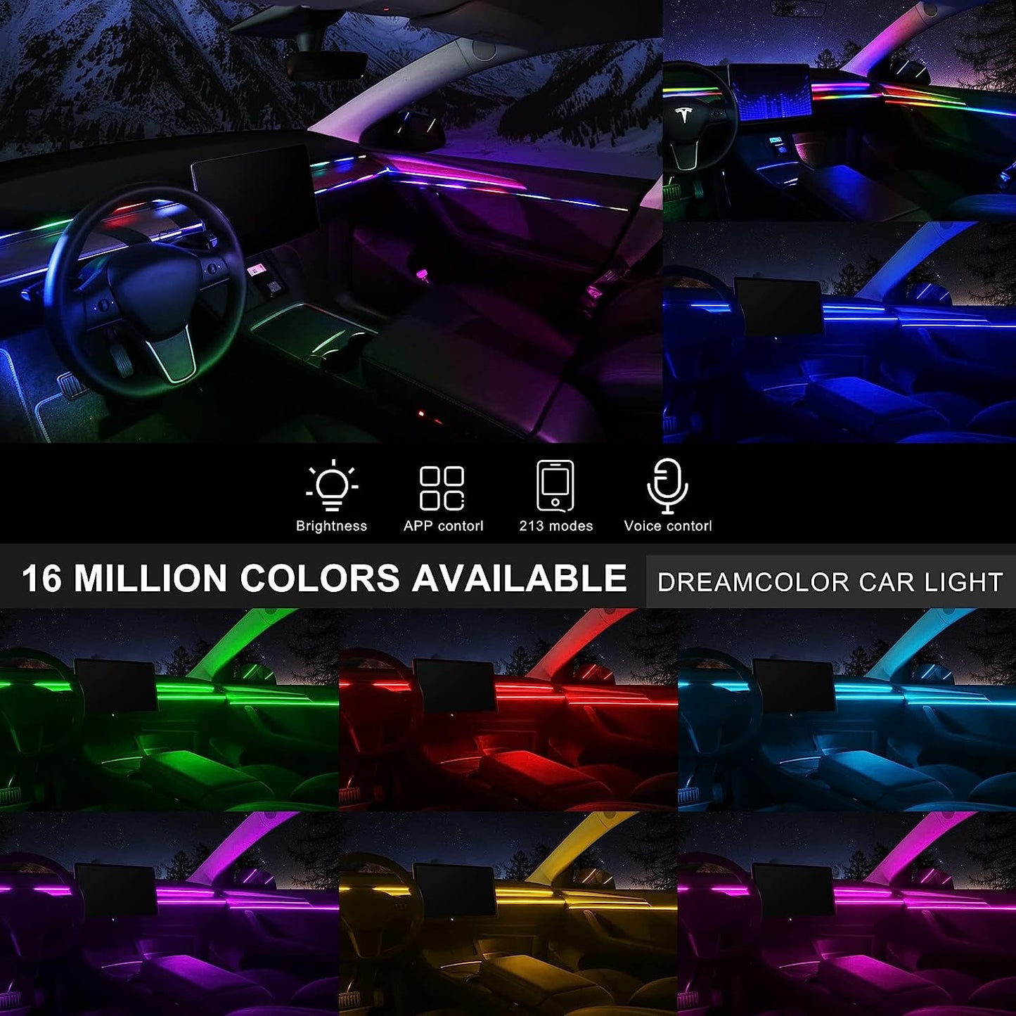 LuxeGlow Elite – Premium Interior Ambient Lighting Kit