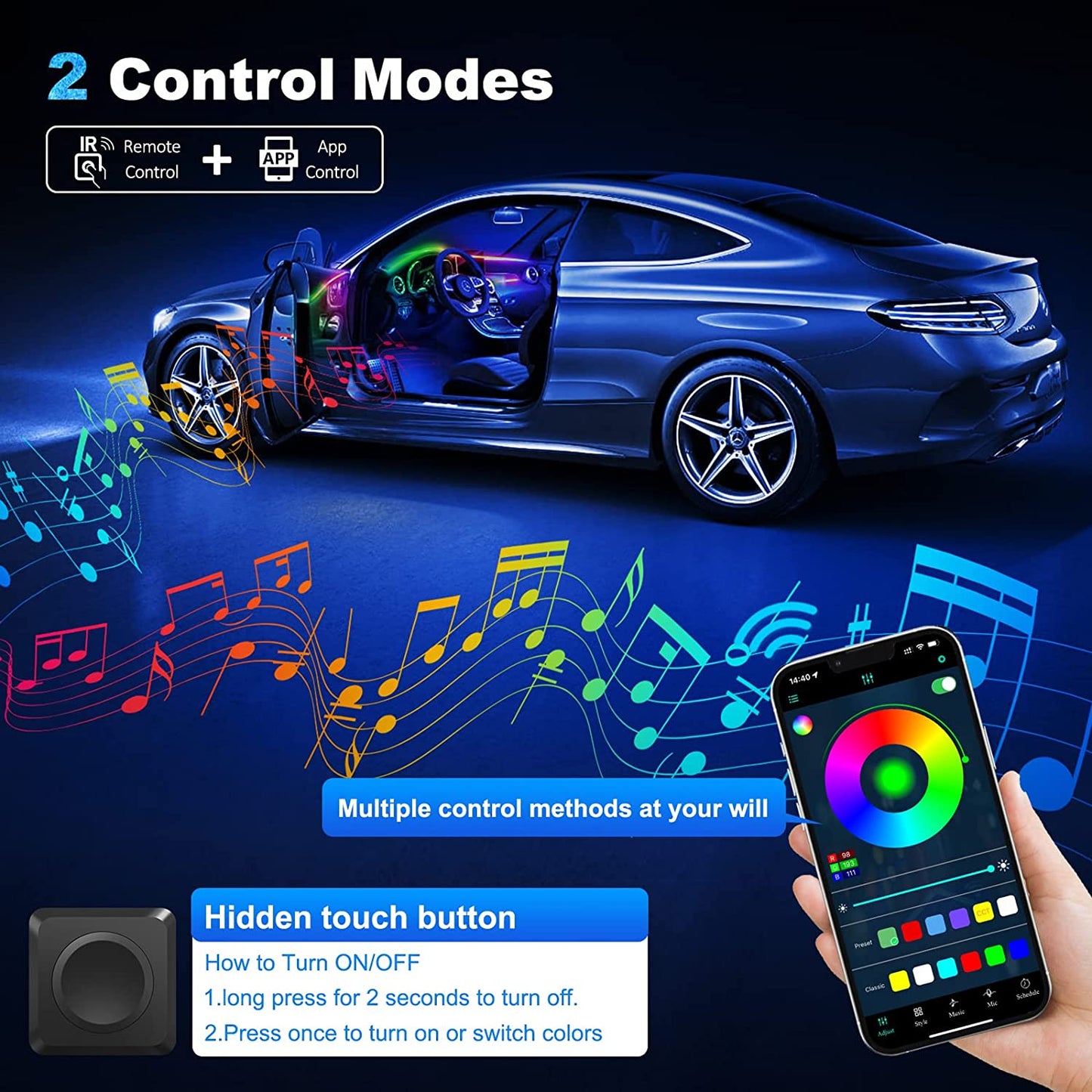 LuxeGlow Elite – Premium Interior Ambient Lighting Kit