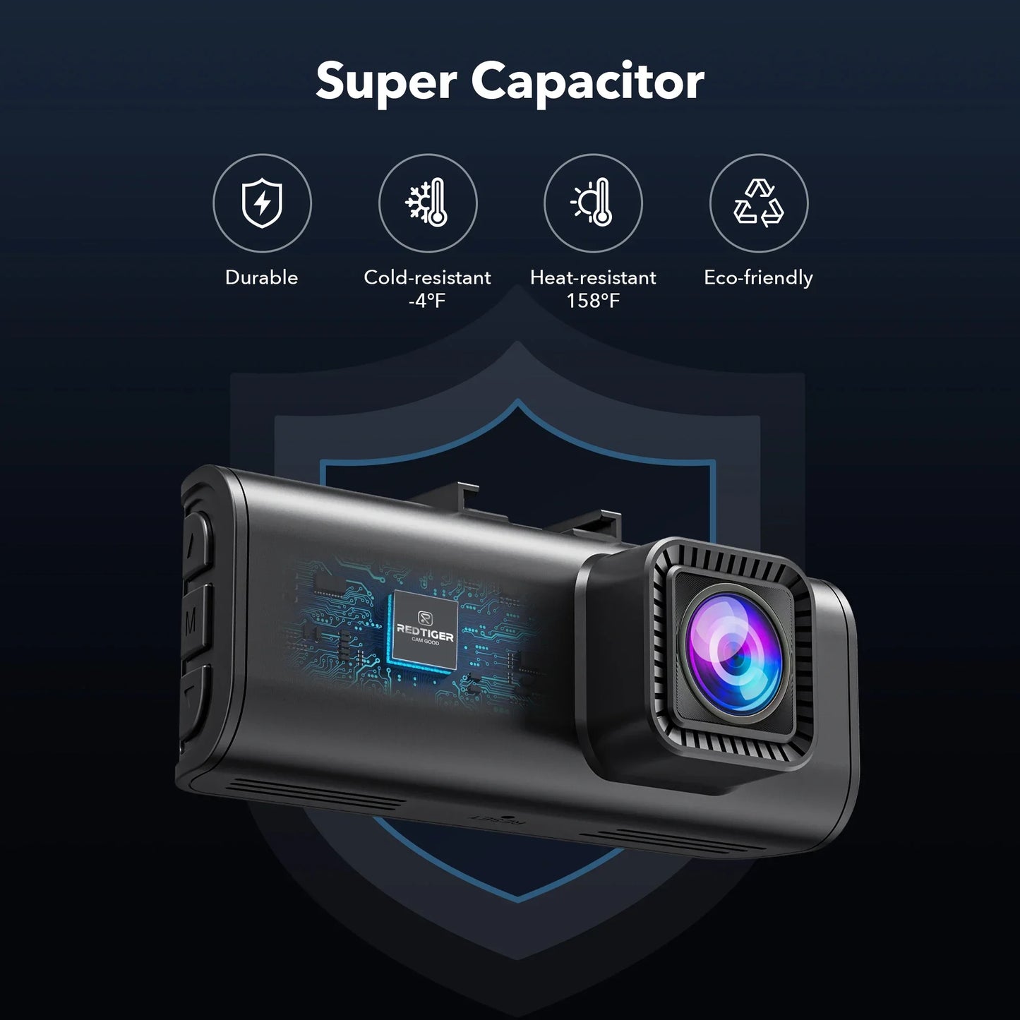 REDTIGER F7NP 4K Dash Cam – Sleek Design with WiFi, GPS & 24H Protection