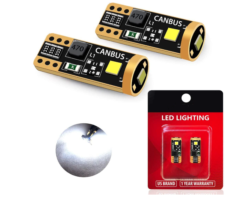 2 Lampadine 4 Led Canbus Auto No Error Luci Targa Fari Interni BA9S 5730 12v Chip5730 50937944